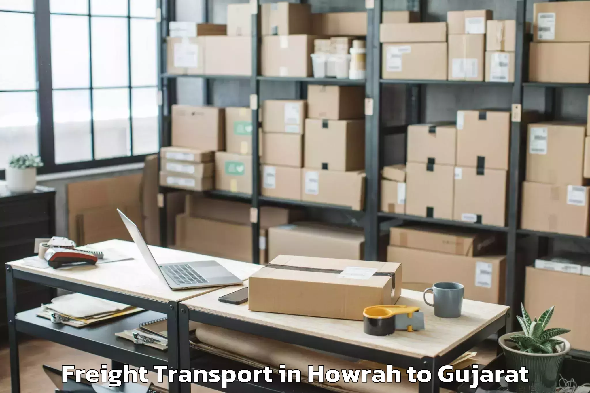 Affordable Howrah to Dhansura Freight Transport